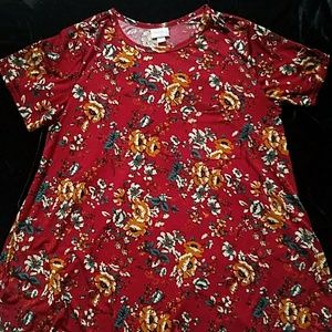 LLR Carly dress - Dark Red Floral